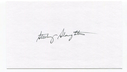 Sterling Slaughter Signed 3x5 Index Card Autographed MLB Baseball Chicago Cubs