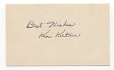 Ken Keltner Signed Index Card Autographed Baseball 1948 Cleveland Indians