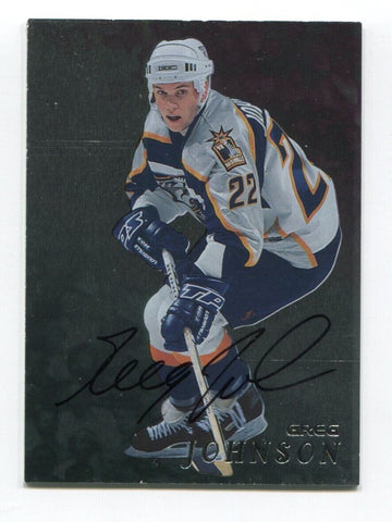 1998 In The Game Greg Johnson  Signed Card Hockey NHL Autograph AUTO #225