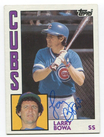 1984 Topps Larry Bowa Signed Card Baseball MLB Autographed Auto #757