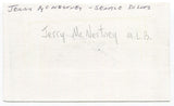 Jerry McNertney Signed 3x5 Index Card Autographed MLB Baseball Seattle Pilots