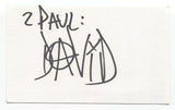 Dave Buckner Signed 3x5 Index Card Autographed Signature Papa Roach Drummer