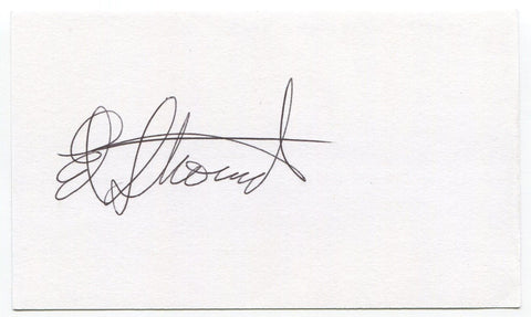 Ed Stroud Signed 3x5 Index Card Autographed MLB Baseball Washington Senators