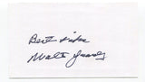 Walt Yowarsky Signed 3x5 Index Card Autographed Football NFL Washington Redskins