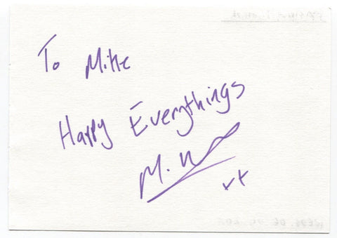 Matt Wilman Signed Page Autographed Signature Inscribed "To Mike" Actor