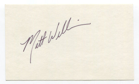 Matt Williams Signed 3x5 Index Card Autographed Football  Texas Tech Red Raiders