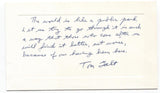 Thomas Franklin Galt Jr. Signed Card Autographed Signature Author Tom Galt