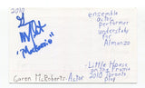 Garen McRoberts Signed 3x5 Index Card Autographed Actor Law And Order