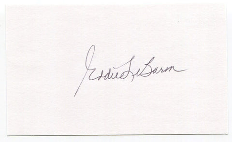 Eddie LeBaron Signed 3x5 Index Card Autographed NFL Football Dallas Cowboys