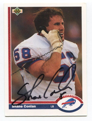 1991 Upper Deck Shane Conlan Signed Card Football NFL Autographed AUTO #153