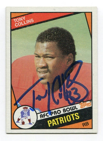 1984 Topps Tony Collins Signed Card Football Autograph NFL AUTO #133 Patriots