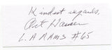 Art Hauser Signed 3x5 Index Card Autographed NFL Football Boston Patriots