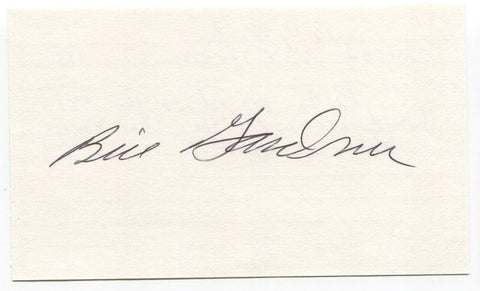 Billy Gardner Signed 3x5 Index Card Autographed MLB Baseball 1961 Yankees