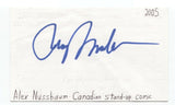 Alex Nussbaum Signed 3x5 Index Card Autographed Signature Comedian Actor Comic