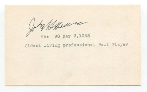 John Hollison Signed Index Card Autographed Baseball Chicago Colts Debut 1892
