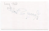 Larry Stahl Signed 3x5 Index Card Autographed MLB Baseball New York Mets