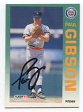 1992 Fleer Paul Gibson Signed Card MLB Baseball Autographed #136