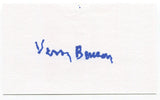 Vern Benson Signature 3x5 Index Card Autographed Philadelphia Athletics