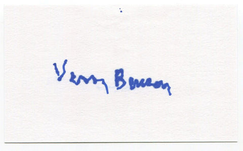 Vern Benson Signature 3x5 Index Card Autographed Philadelphia Athletics