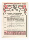 1981 Donruss Rick Burleson Signed Card Baseball Autographed Auto #454
