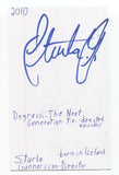 Sturla Gunnarsson Signed 3x5 Index Card Autographed Director