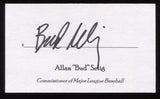 Bud Selig Signed 3x5 Index Card Signature Autographed Baseball Commissioner