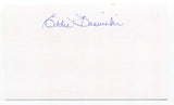 Eddie Basinski 3x5 Index Card Autographed Signature Brooklyn Dodgers All Star