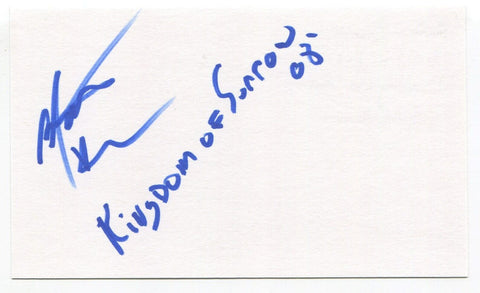 Matt Brunson Signed 3x5 Index Card Autographed Musician Kingdom of Sorrow Bass