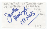 Jacintha Wesselingh Signed 3x5 Index Card Autographed Signature Actress