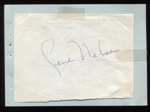 Gene Nelson Signed Album Page From 1980 Autographed Vintage Autograph Signature