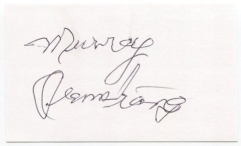 Murray Armstrong 3x5 Index Card Autographed Signature Regina Pats NHL