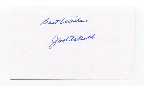 Joe Astroth Signed 3x5 Index Card Autographed Baseball Philadelphia Athletics