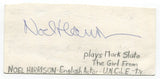 Don Koharski and Noel Harrison Signed 3x5 Index Card Autographed Referee Actor