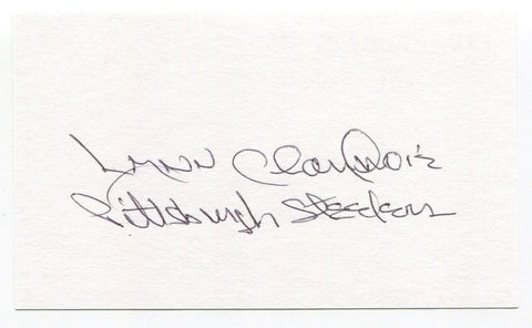 Lynn Chandnois Signed 3x5 Index Card Autographed Pittsburgh Steelers Pro Bowl