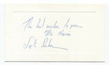 Sylvia Porter Signed Card Autographed Signature Economist Journalist Author