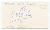 Marcelo Milanesio Signed 3x5 Index Card Autographed Basketball Argentina