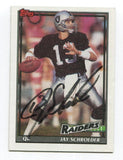 1991 Topps Jay Schroeder Signed Card Football Autograph NFL AUTO #96