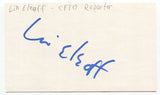 Lin Eleoff Signed 3x5 Index Card Autographed Canadian Journalist Author