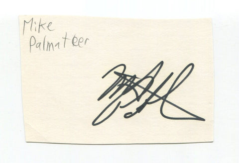 Mike Palmateer Signed Cut Index Card Autographed Signature NFL Hockey Player