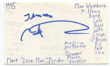 Mark "The Loveman" Pender Signed 3x5 Index Card Autographed Max Weinberg 7
