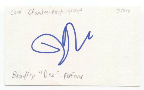 Coal Chamber - Dez Fafara Signed 3x5 Index Card Autographed Signature