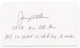 Jerry Walker Signed 3x5 Index Card Autograph Baltimore Orioles Pitcher Shut Out