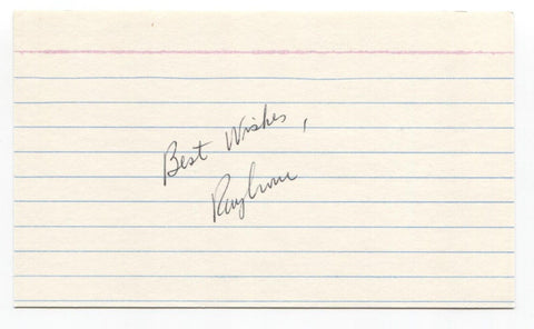 Ray Crone Signed 3x5 Index Card Baseball Autographed Milwaukee Braves