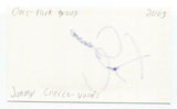 Ours - Jimmy Gnecco Signed 3x5 Index Card Autographed Signature Band