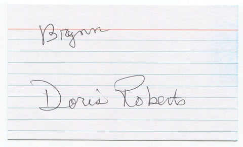 Doris Roberts Signed 3x5 Index Card Autograph Signature Everybody Loves Raymond