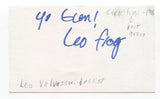 Carpet Frogs - Leo Valvassori Signed 3x5 Index Card Autographed Signature Band