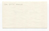 Charley "Butch" Wensloff Signed Index Card Autographed Baseball 1948 Indians