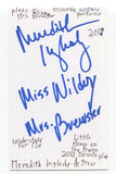 Meredith Inglesby Signed 3x5 Index Card Autographed Actress Law And Order