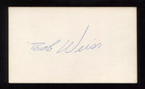 Bob Weiss Signed 3x5 Index Card Autographed Signature Basketball 