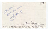 Victor A. Young Signed 3x5 Index Card Autographed Signature Actor